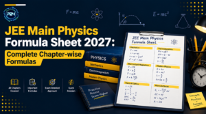 JEE Main Physics Formula Sheet 2027: Complete Chapter-wise Formulas